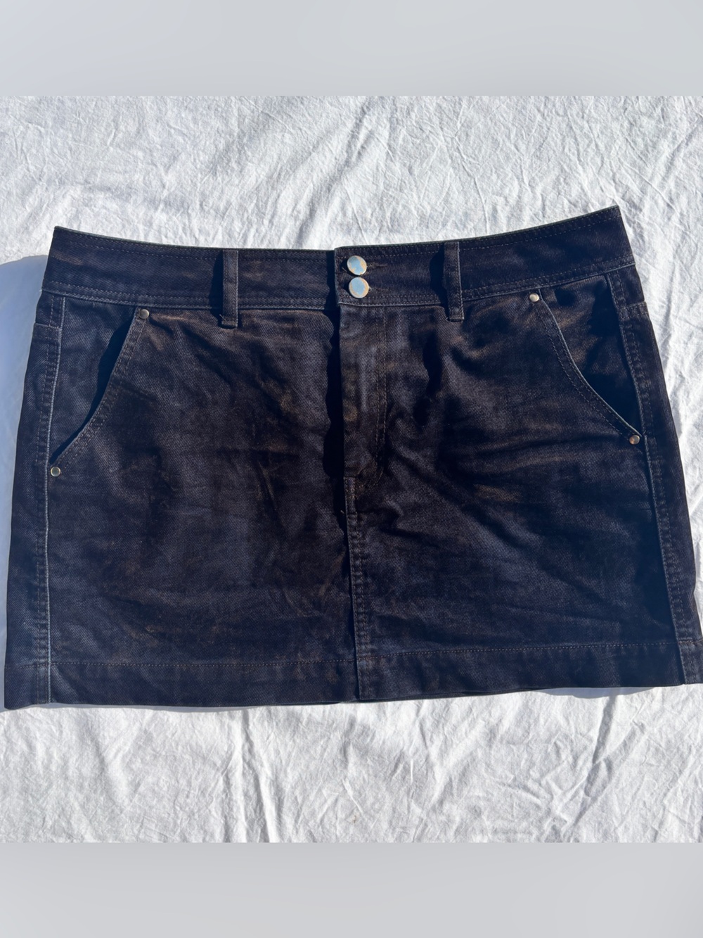 H&M Divided Faux Suede Mini Skirt Size 12
